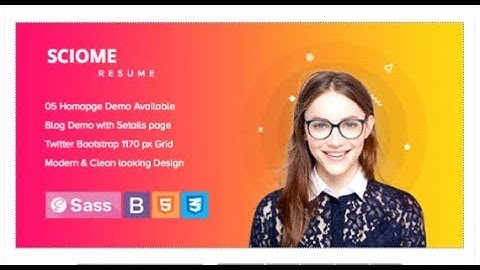 Sciome - Creative Resume & Portfolio HTML5 Template | Themeforest Templates