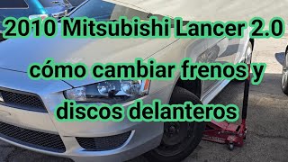 2010 Mitsubishi Lancer 2.0  cómo cambiar frenos y discos delanteros (how to change pads and rotors) Disco De Freno Mitsubishi Lancer