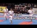 Egypt female team - Kata Unsu + bunkai - Bronze final 21st WKF World Karate Championship Paris 2012