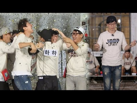 《FUNNY》 Running Man 런닝맨｜유재석, 텔레파시 줄넘기성공 '멤버들 울컥'EP399 20151004