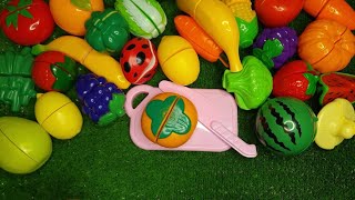 Satisfying Orange Strawberry Cutting Fruits And Vegetables With Pear And Truffle