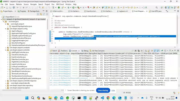 Server-Sent Events (SSE) using springboot.