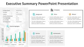 Executive Summary PowerPoint Presentation | Kridha Graphics