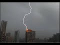 Mumbai | Rainy Days | Lightning Thunder Storm Strikes on Building Tower