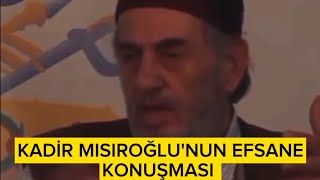 Özgür Özel'in Adaylığını Açıklaması Sonrası Kadir Mısıroğlu'nun Efsane Konuşması Gündeme Geldi