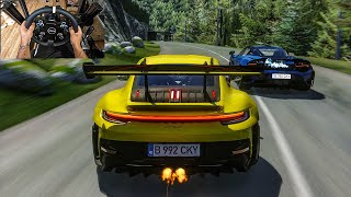 INSANE 741HP 2023 Porsche 992 GT3 RS Vs 765HP McLaren 765LT - Assetto Corsa | Moza R9 Gameplay