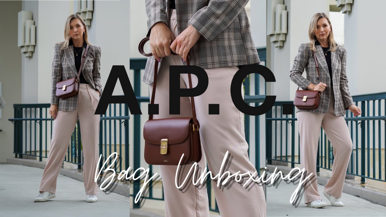 A.P.C. MINI GRACE BAG ♡ aesthetic unboxing, what fits *relaxing* 