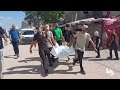 وداع وتشييع 3 شهداء ارتقوا بقصف إسرائيلي استهدف مركبة في حي تل الهوا بمدينة غزة