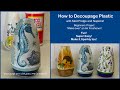 How to decoupage PLASTIC / for “beginners” EASY/ make-over an air freshener/ Mod Podge &amp; Napkins