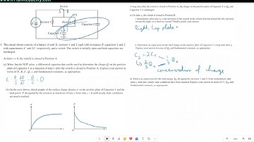 AP Physics  C: E& M Algebra Based 2023 FRQ Video Solution set 1 Q3c