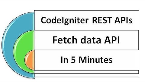 Codeigniter Rest API in 5 minutes, Codeigniter fetch data API Tutorial #php #ci #apis #codeigniter