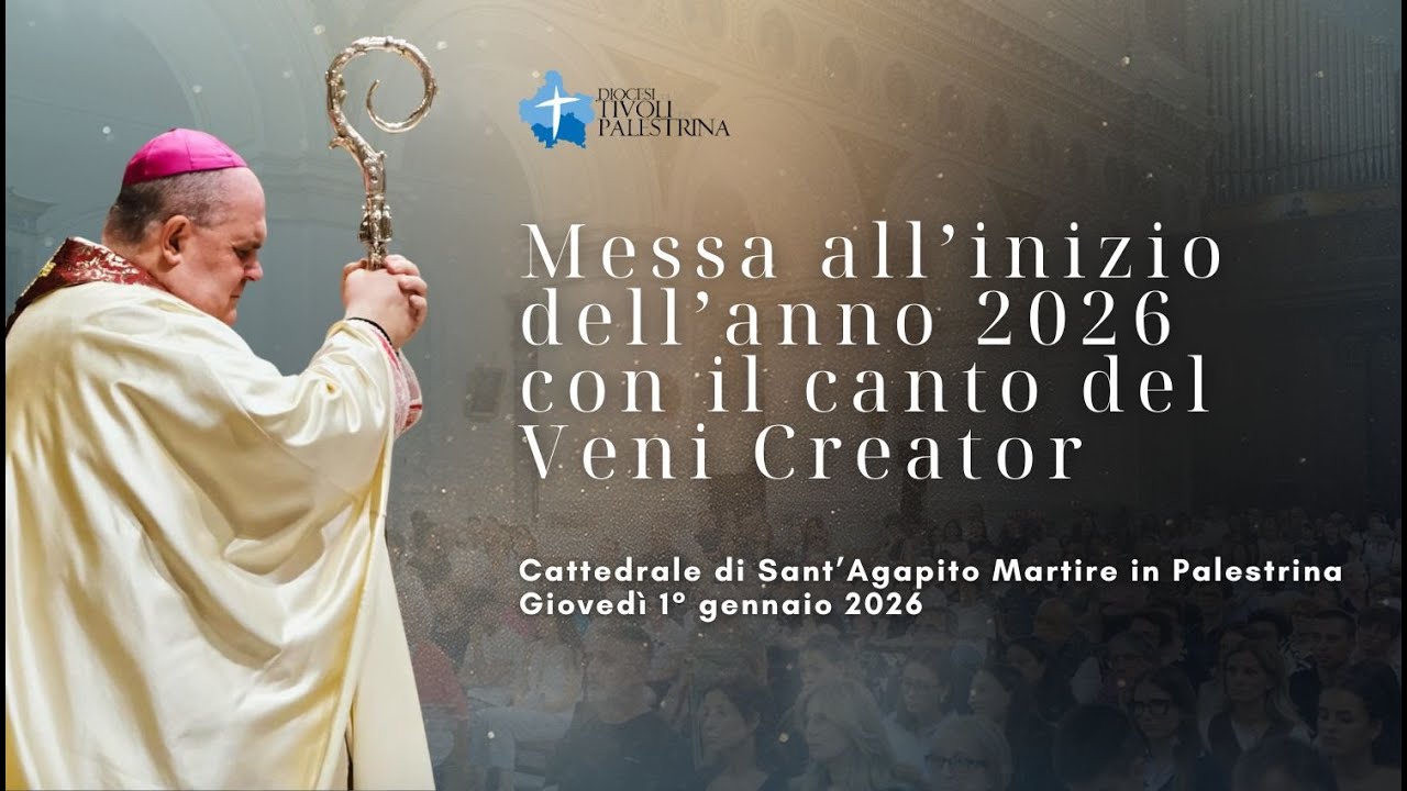 Messa all’inizio dell’anno 2026 con il canto del Veni Creator nel duomo di Palestrina