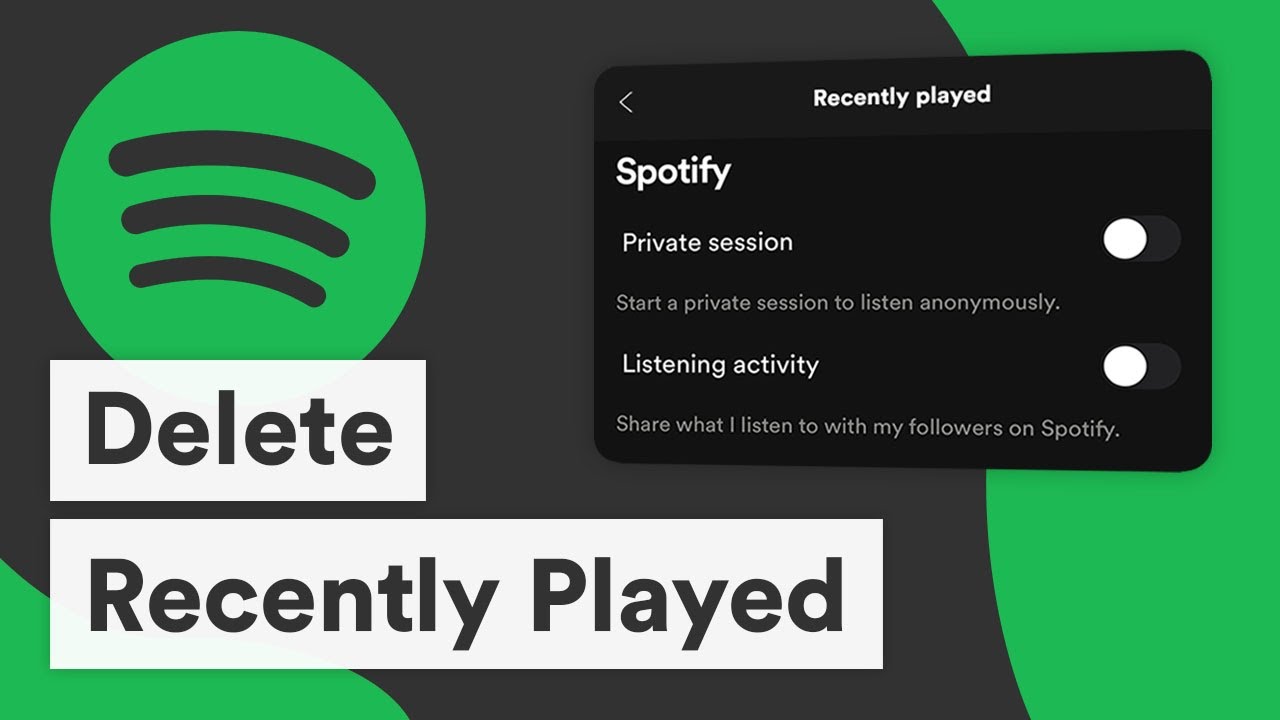 How To Delete Recently Played Songs On Spotify 2022 YouTube