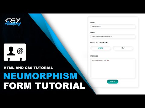👉 How to make a Neumorphism Contact Form with HTML and CSS 📧