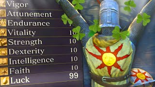 I Beat Dark Souls 3 Only Leveling LUCK...