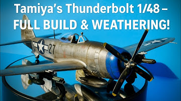 Tamiya P-47D Thunderbolt 1/48 Full Build – Riveting, Weathering & Metal Finish