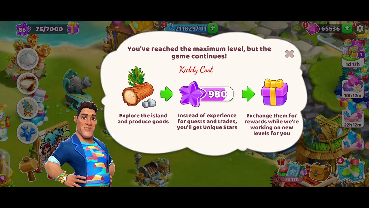 Bermuda Adventures Daily Life Level 65-66 (Level Max)