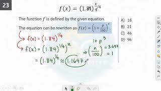 SAT Math Prep -Test 6 Module 2 Q 23 #satmath #satprep #digitalsat #sathacks