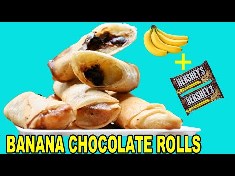 Video: Rolls With Banana And Chocolate Filling - A Step By Step Recipe With A Photo