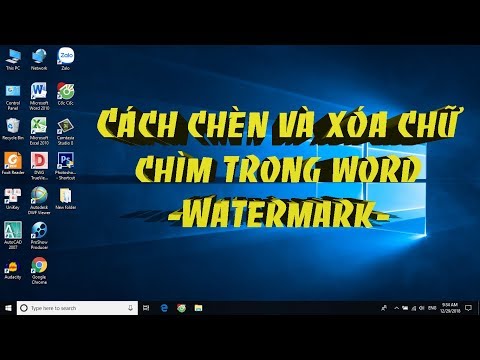 #1 Cách chèn và xóa chữ chìm trong word – Watermark Mới Nhất