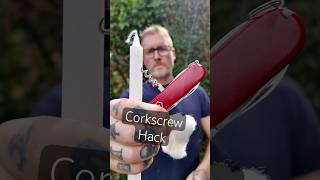 Corkscrew hack for your Swiss Army knife #swissarmyknife #bushcraft #survival #camping