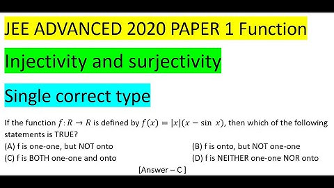 If the function f:R→R is defined by f(x)=|x|(x-sin⁡x),then which of the following statements is TRUE