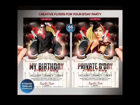 birthday bash psd flyer templates donloads youtube