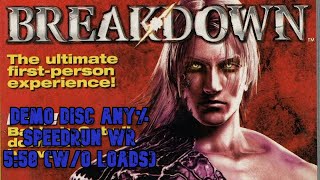 Breakdown Demo Disc (Xbox) Any% Speedrun in 5:58 (W/O loads)