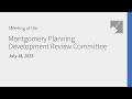 Montgomery Planning Development Review Committee Live Stream: 7/18/23