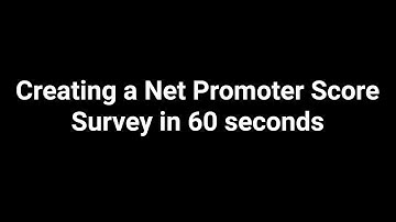 Creating a Net Promoter Score Survey in 60 seconds with Aweform