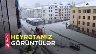 Xankəndi qış libasında - əsrarəngiz görüntülər - APA TV