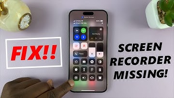 Screen Recorder Missing On iPhone - QUICK FIX