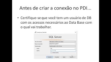 Pentaho - Conectando PDI com banco de dados