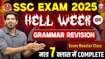 SSC Exams 2025 | Hell Week  Grammar Revision  | Class - 01 | By Sanjeev Thakur Sir #ssc