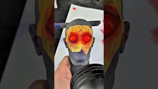Painting Mr Freeze fluorescent UV goggles #batman #thebatman #mrfreeze #fanart #3dprinting #resin