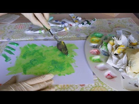 ASMR OIL PAINTING (No Talking)