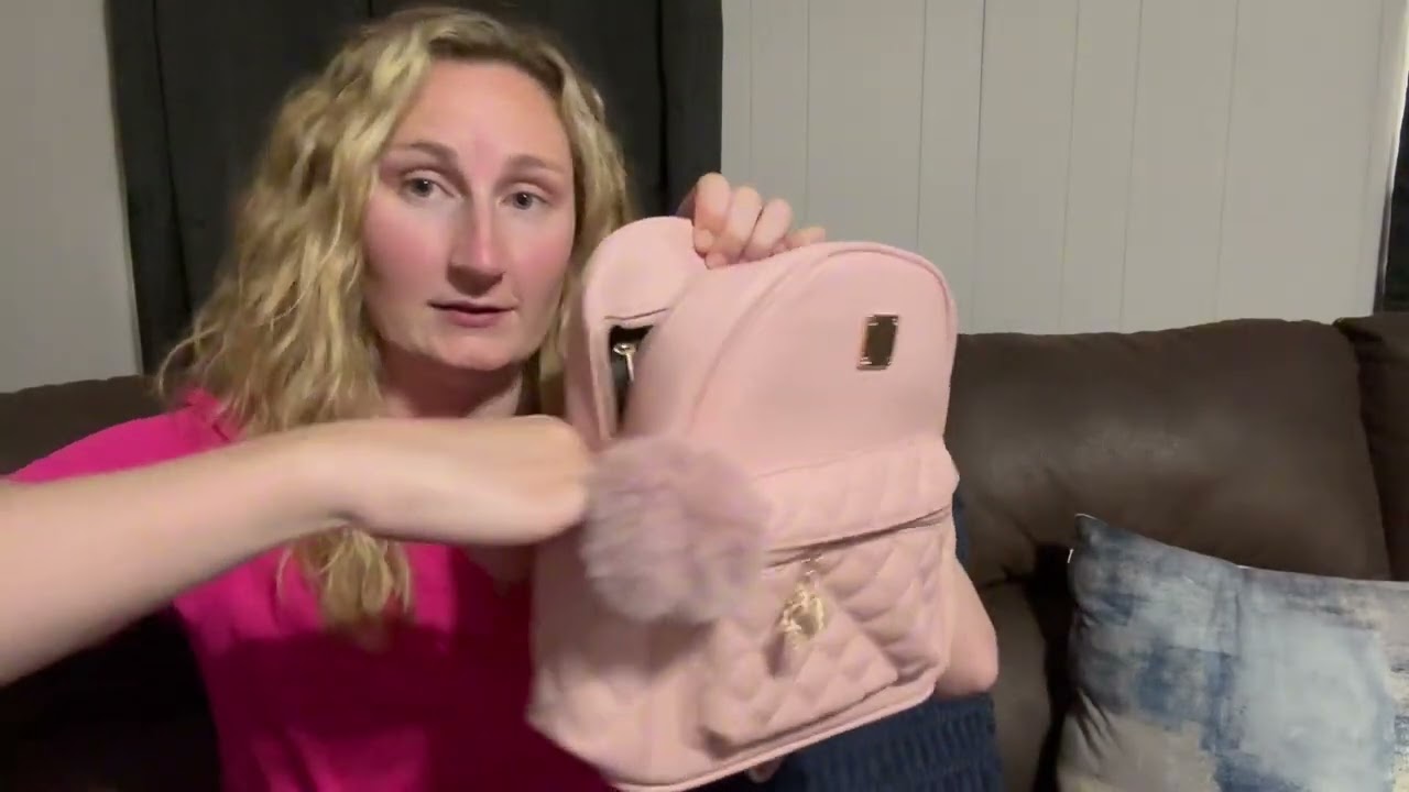 Girls Mini Plaid Backpack Purse | Cute Small Vegan Leather Bag for Women & Teens 