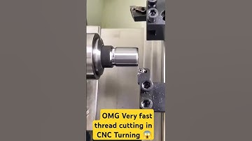 OMG very fast thread cutting in CNC Turning 😱 #cnc #automobile #mechanical #manufacturingprocess