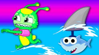 Groovy le Martien - Ils aiment la plage et jouent avec un dauphin
