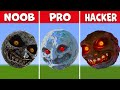 Lunar Moon (NOOB vs PRO vs HACKER) Pixel Art Challenge in Minecraft