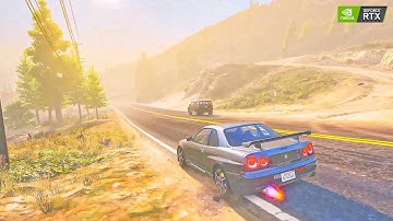 GTA 5 QuantV + NVE + RTGI Ultra Realistic Graphics Mod Raw Gameplay RTX