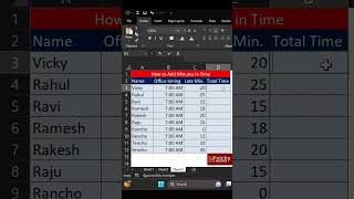How to add time in excel #excel #excelexpert #viral #shorts #shortvideo #short #shortsvideo