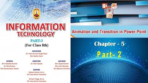 Class 8 | Chapter 5| Part-2| Animation and Transition in PowerPoint |