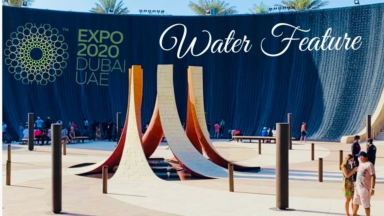The Water Feature | Dubai Expo 2020 | Amazing Artificial Waterfalls in ...