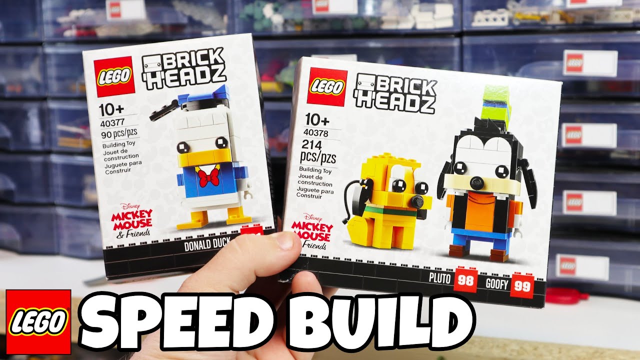 LEGO 40377 /& 40378 Brickheadz Donald Duck /& Goofy /& Pluto Sets Brand New!