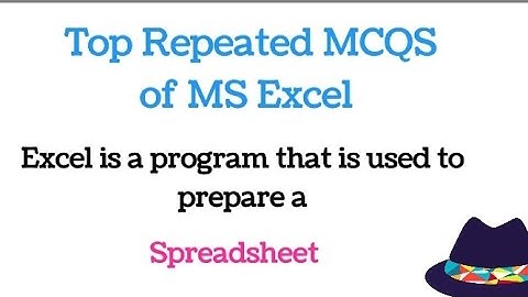 Top Repeated MS Excel Mcqs |Microsoft Excel Question Answer|Computer General knowledge| MS Excel