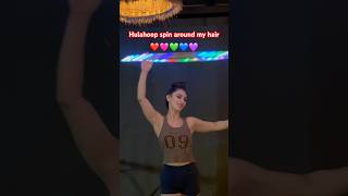 Led Hulahoop around my hair🤩 #hulahoops #viral #dance #shorts #shortvideo #youtubeshorts