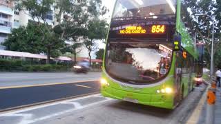 Sg5122L On Service 854 Green Volvo B9Tl Bus.