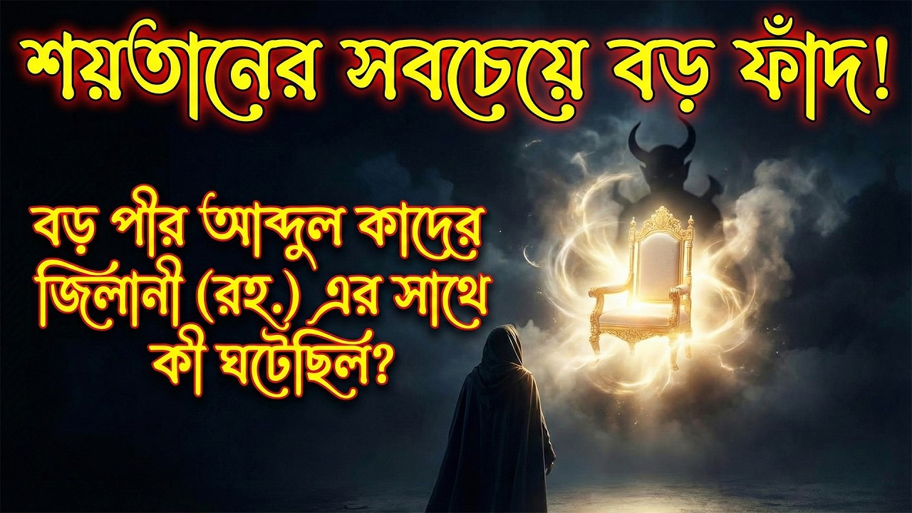 শয়তানের সর্বশ্রেষ্ঠ ধোঁকা! বড় পীর আব্দুল কাদের জিলানী (রহ.) কীভাবে বাঁচলেন? | Islamic Story