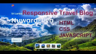 HTML, CSS, JavaScript Responsive Travel Blog Top with Source Code